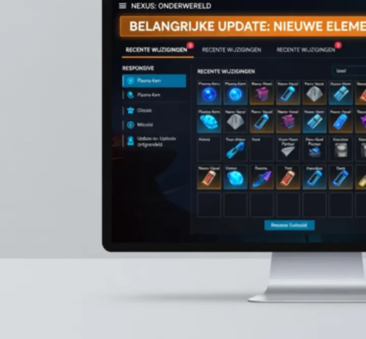 Nieuwe GAMEBOOSTER NL interface na recente update met verbeterde HUD en statusinformatie.