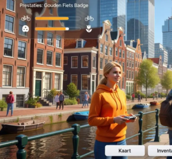 Overzicht van de spelwereld en UI van GAMEBOOSTER